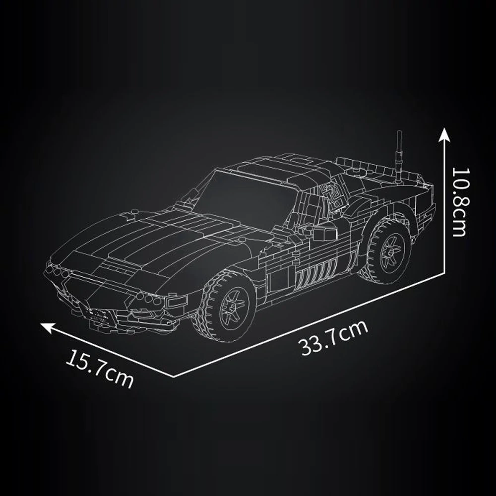MouldKing 10198 Corvette C3 Technic