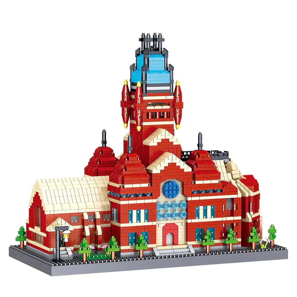 [Mini Micro Bricks] ZHEGAO LZ8332 Harvard Memorial Hall Modular Buildings