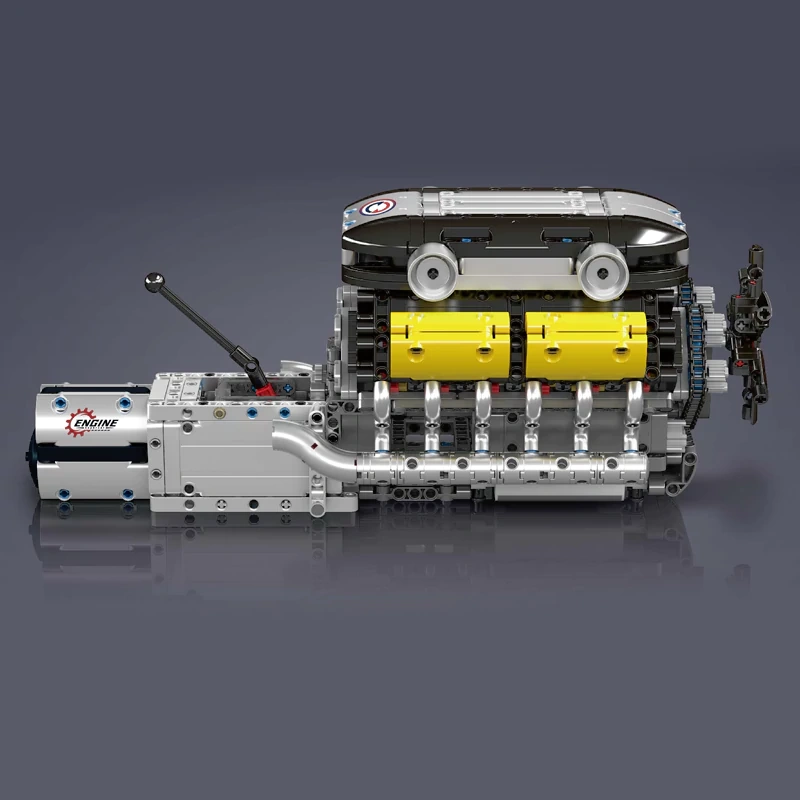 MouldKing 10202 Lambo Supercar V12 Engine+Transmission Technic
