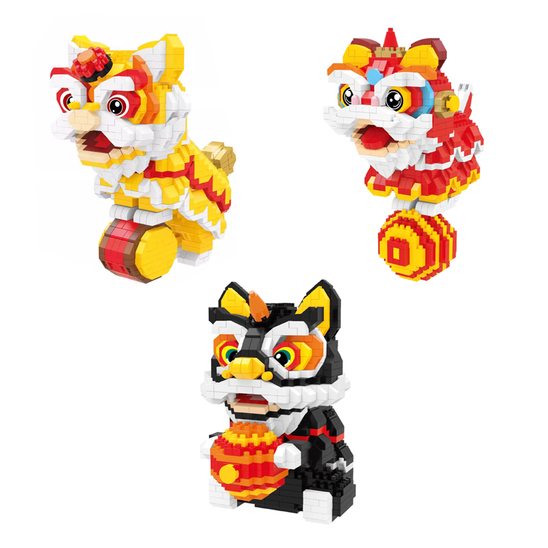 CACO 7865-7867 Lion dance Chinese Culture