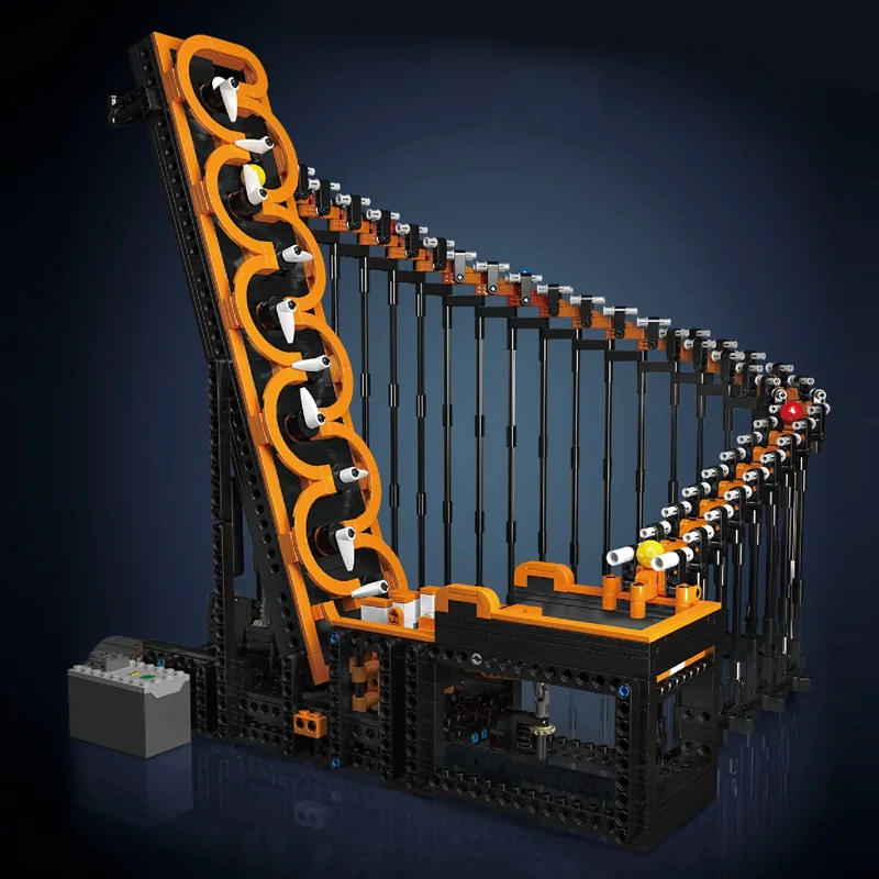 [With Motor] MouldKing 26008S Great Ball Contraption：Harp Track Technic