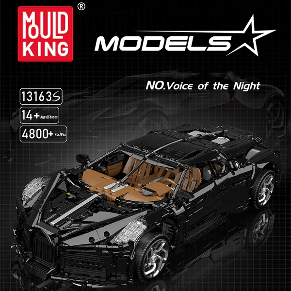 [With Motor] MouldKing 13163S Bugatti La Voiture Noire Technic