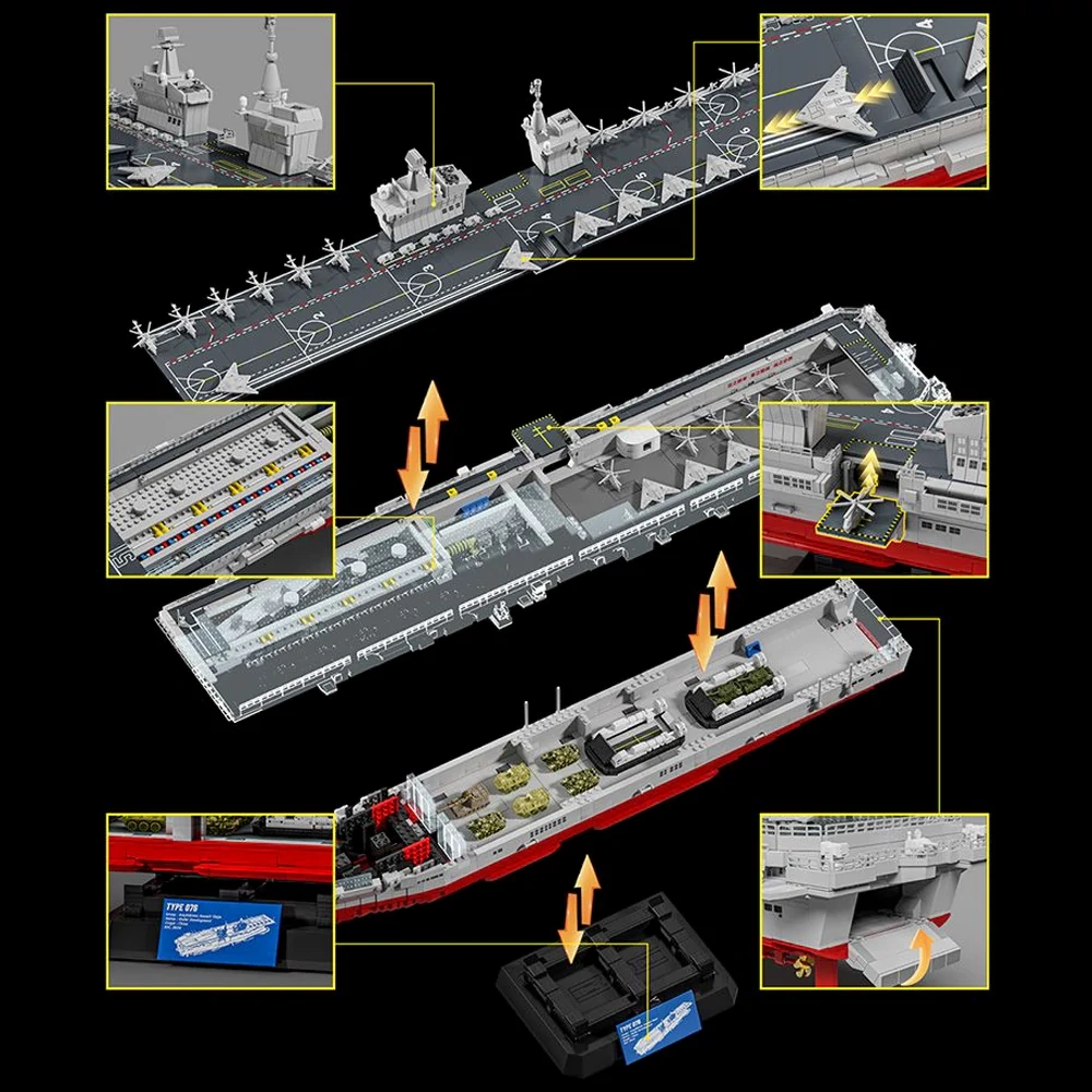 12GO 98013 TYPE 076 AMPHIBIOUS ASSAULT SHIP Military