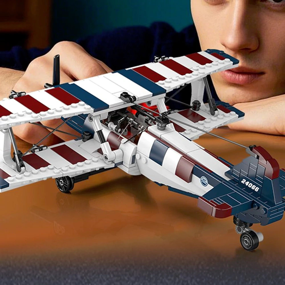 MouldKing 24066 Racing Biplane American Style Technic