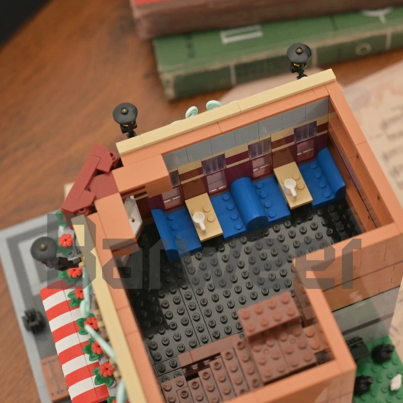 [Mini Micro Bricks] JiQing JQ10001 Corner Coffee Shop Modular Buildings