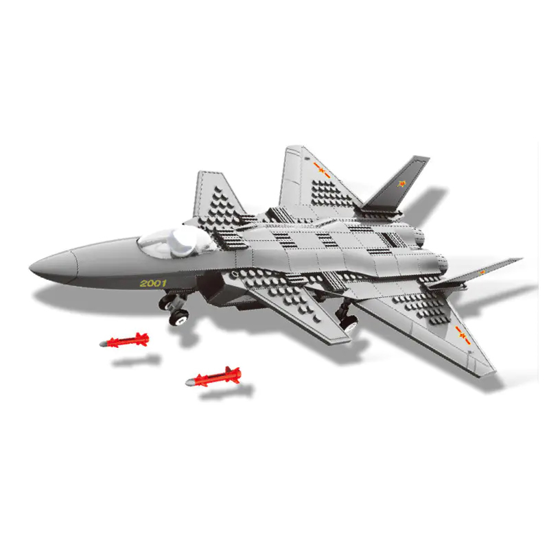 WANGE 4003 Military J20 Heavy Stealth Fighter Buliding Blocks 286±pcs Bricks Toys Model Form China