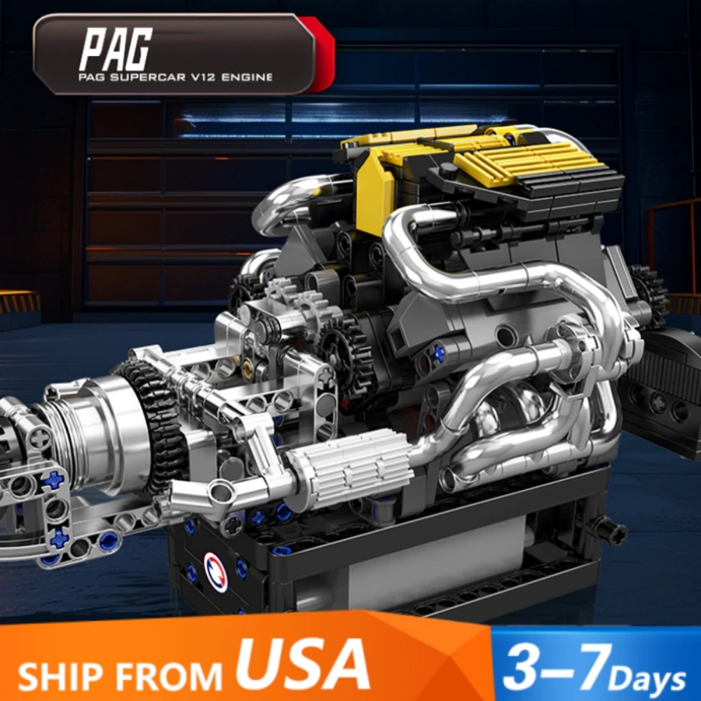 [Pre-sale] MouldKing 10207 PAG Supercar V12 Engine Technic US Warehouse Express