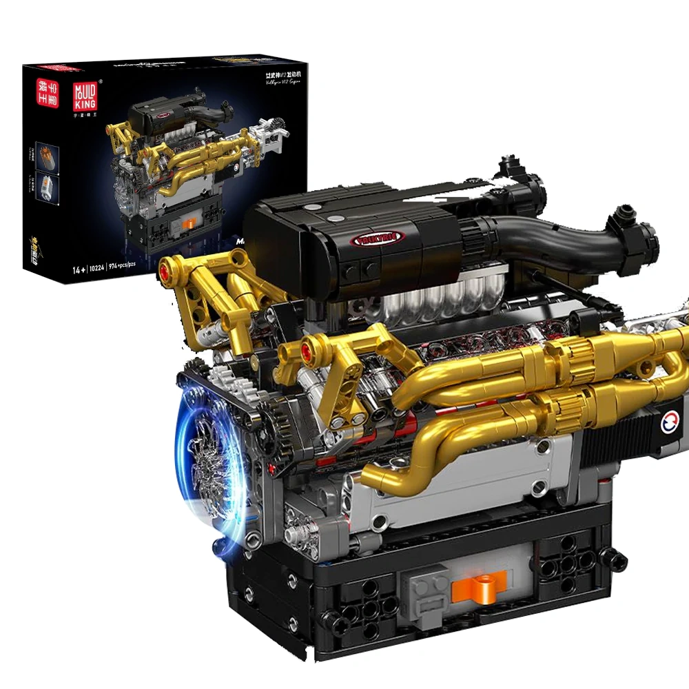 MouldKing 10224 Valkyrie V12 Engine Technic