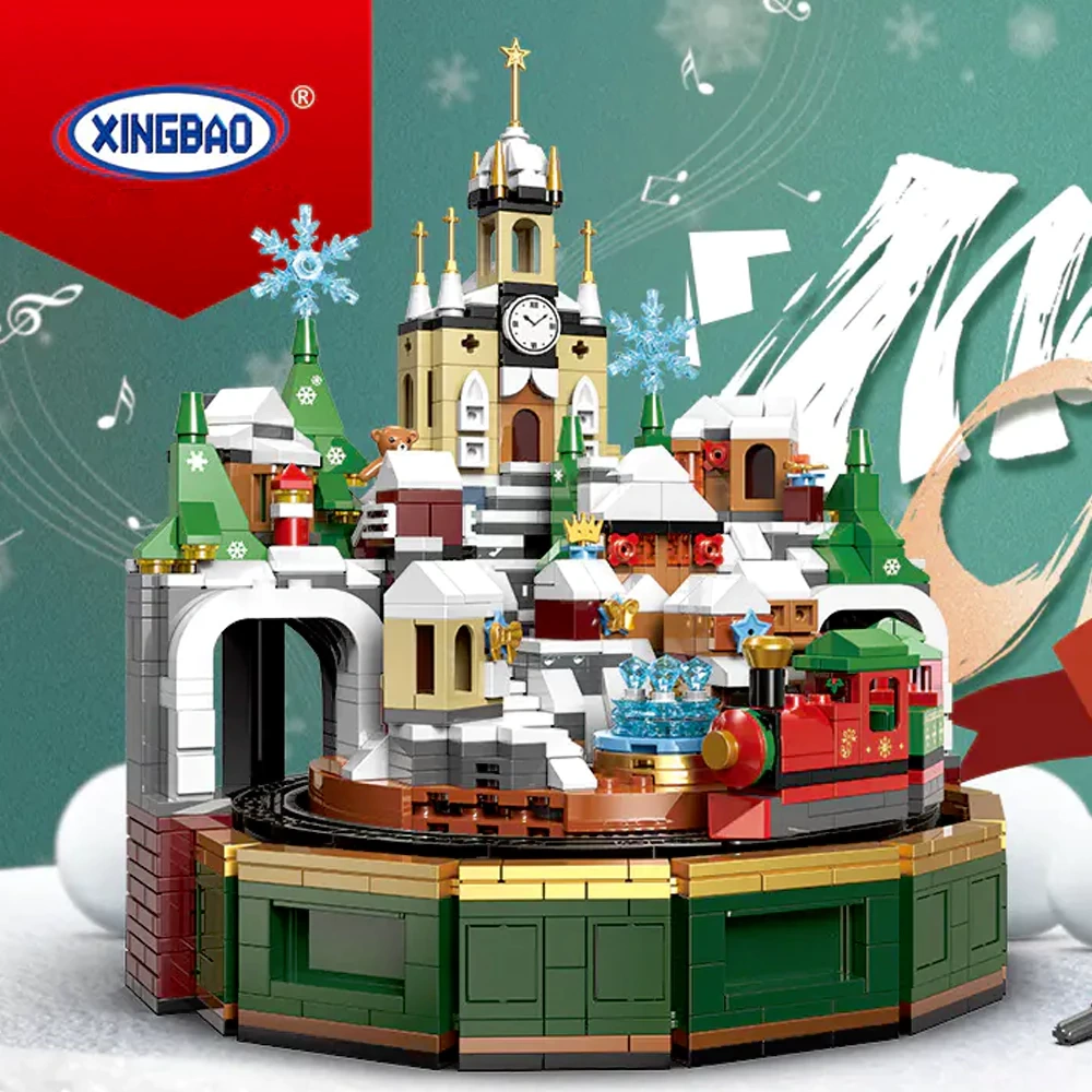 XINGBAO XB-18020 Christmas Castle Music Box Christmas