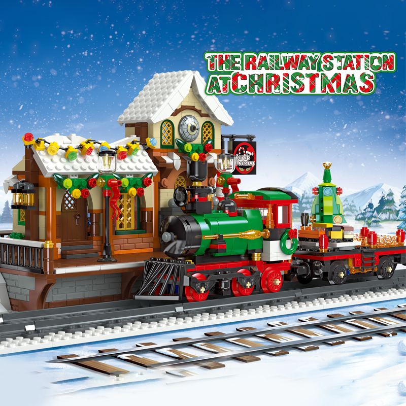JIESTAR 89142 The Railway Station At Christmas Seasonal Creator