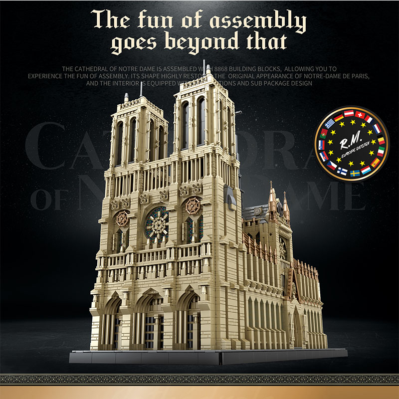 LEGO MOC Reobrix 66016 Cathedral Of Notre Dame Modular Buildings