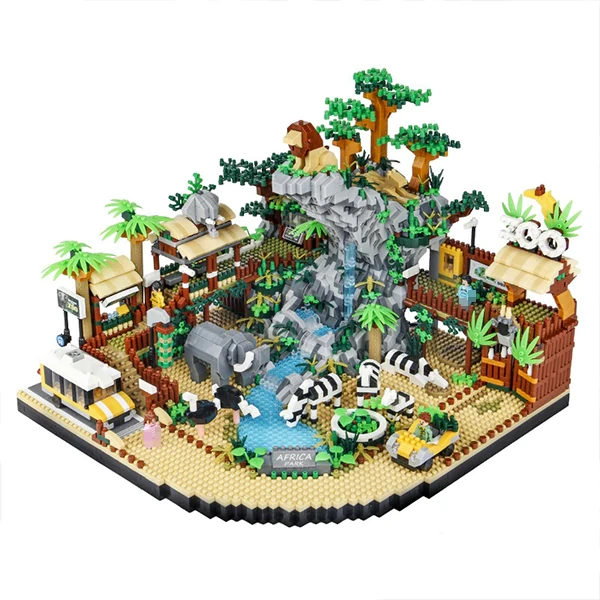 LEGO MOC [Mini Micro Bricks] LHCX 823 Zoo Desert Park Modular