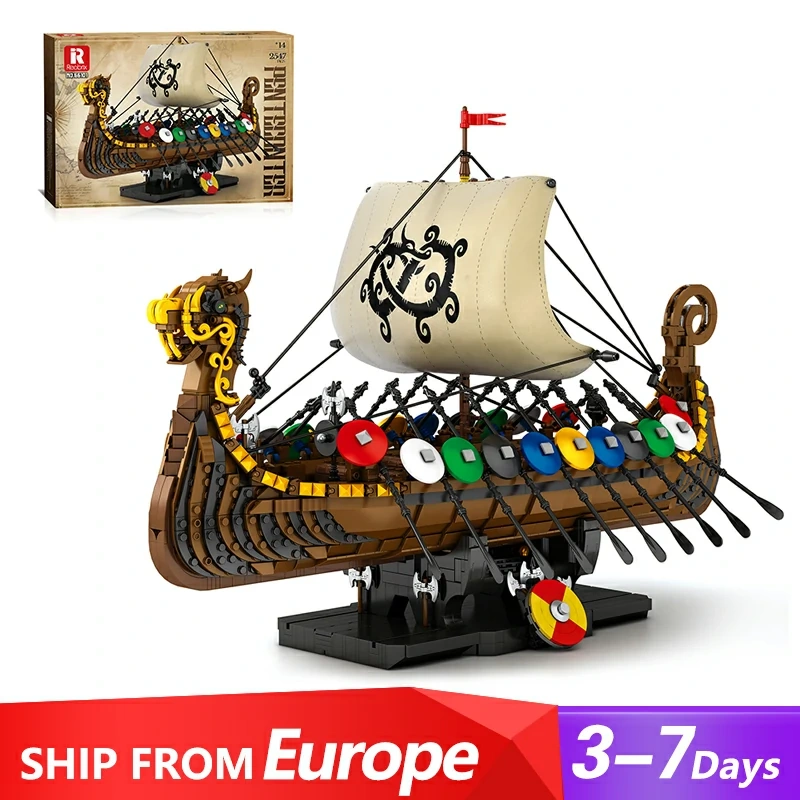 Reobrix 66101 Penteconter Viking longship Historical Europe Warehouse Express