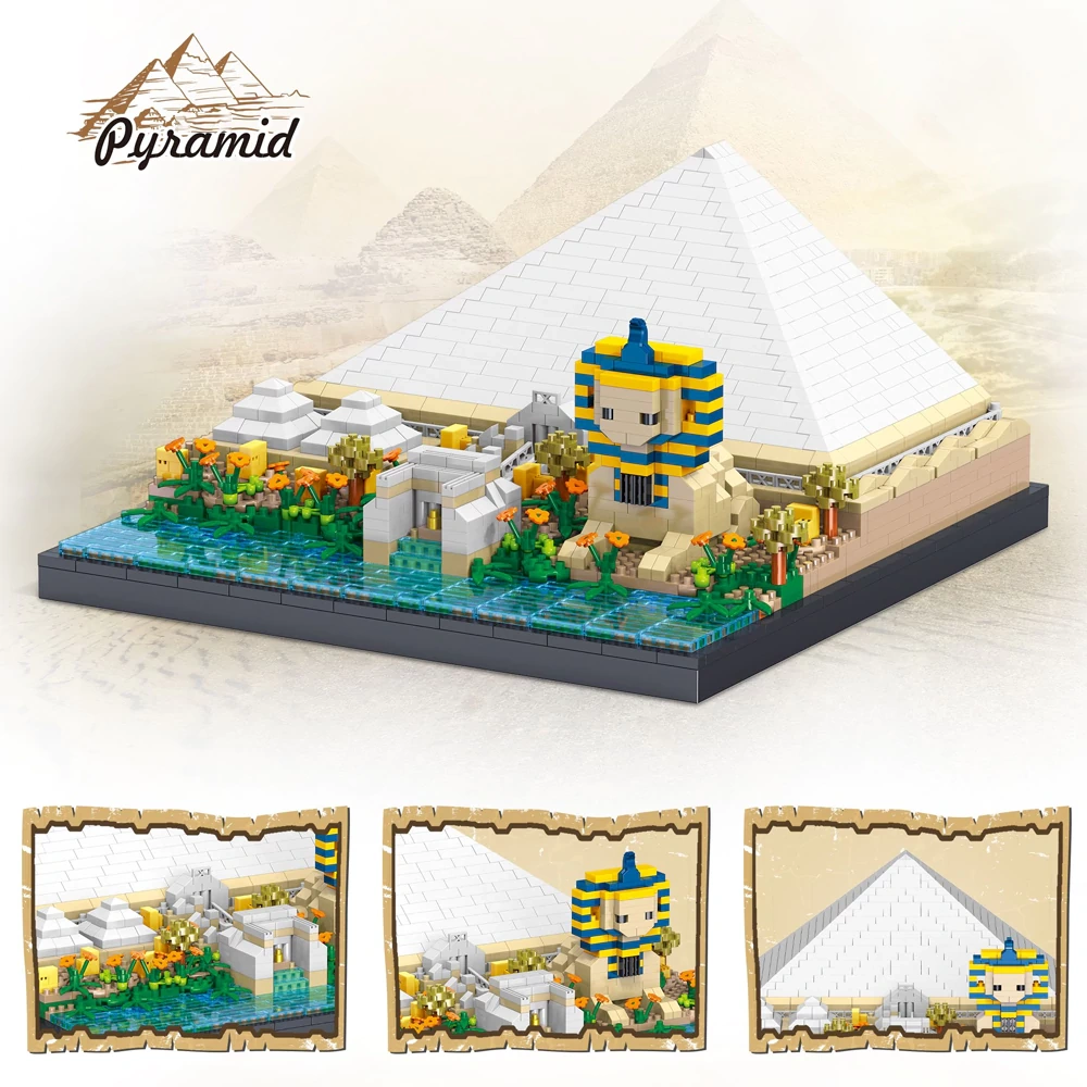 [Mini Micro Bricks] ZHEGAO LZ8341 Pyramid Modular Buildings