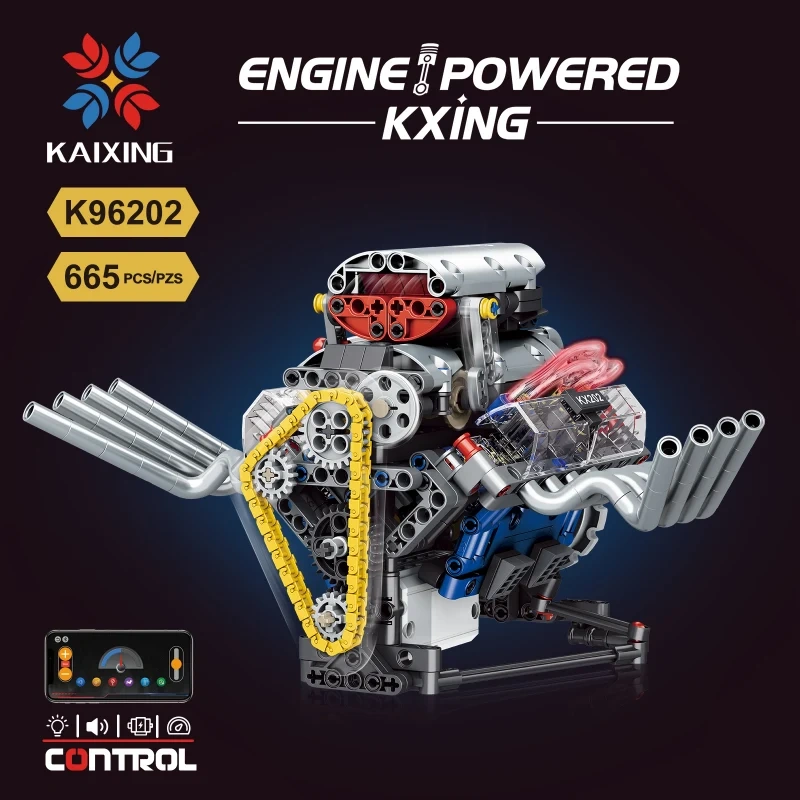 KAIXING K96202 V8 Engine Technic