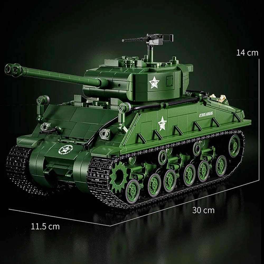 12GO 97010 M4 Sherman Medium Tank Military
