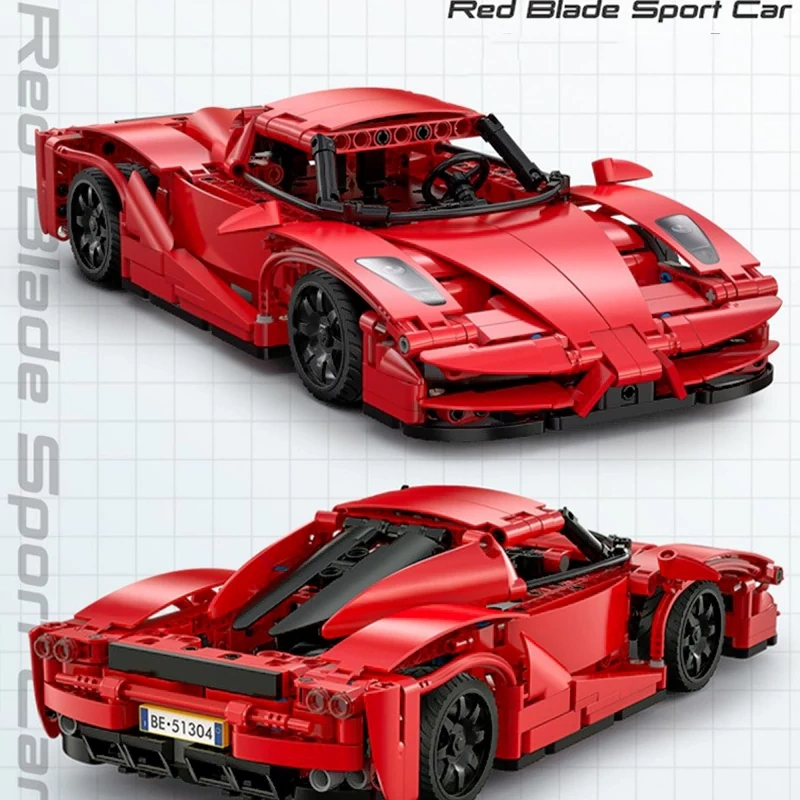 CaDA Sports Car 1:14 Building Block Cart Technic