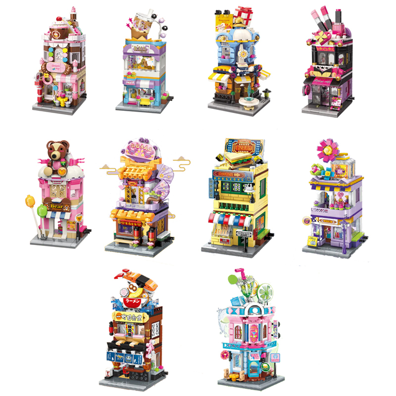 Keeppley Colorful Street Scenery Modular Buildings