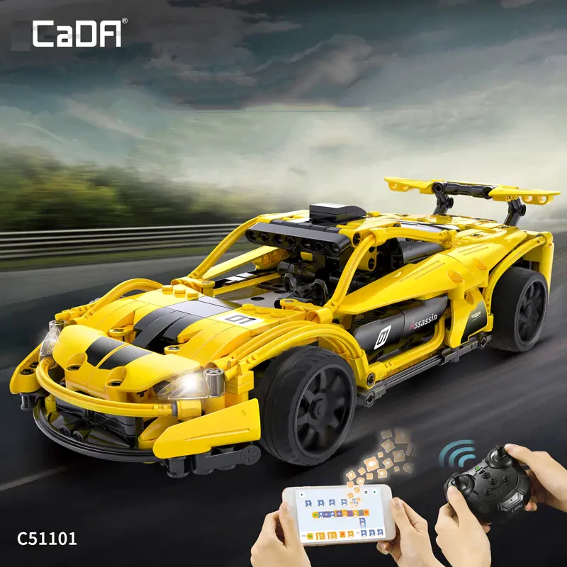 CaDA Sports Car 1:14 Building Block Cart Technic