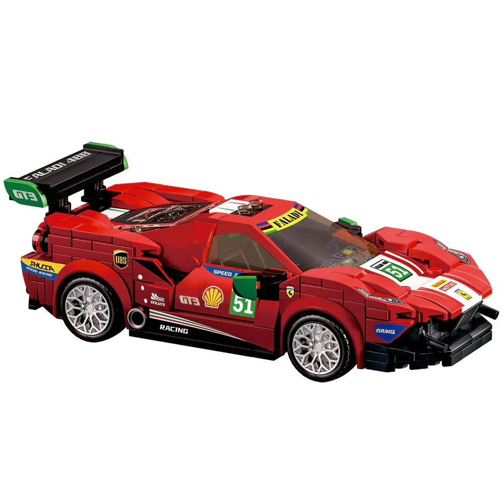 Leyi Eight Grid Racing Car Building block Cart Technic