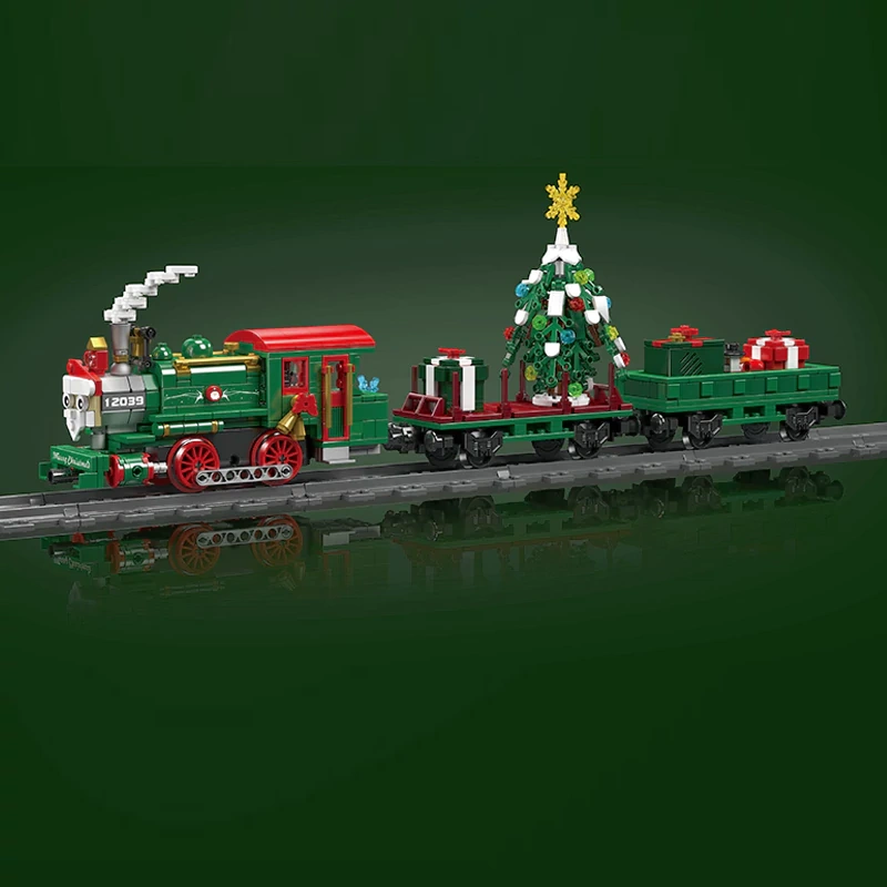 [With Motor] MouldKing 12039 ESUKG230 Diesel Locomotive-Christmas Special Edition Christmas