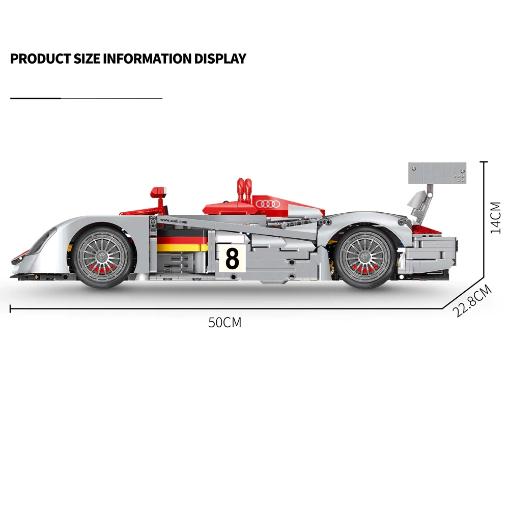 ProBlocks YC-23044 AUDI R8 LM-P 1:10 Technic