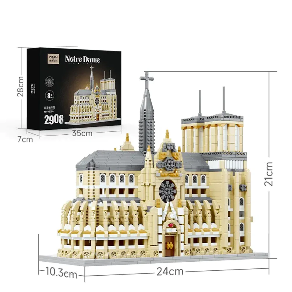 [Mini Micro Bricks] MOYU MY92054 Notre-Dame de Paris Modular Buildings