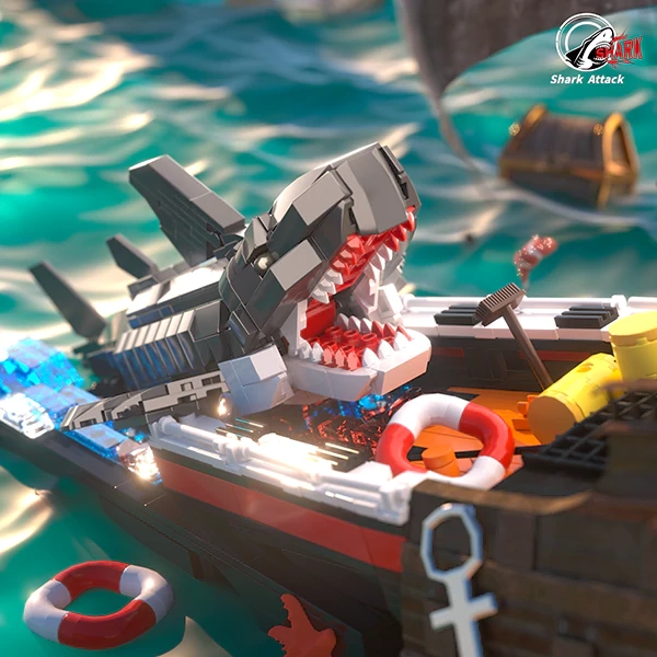 [Pre-sale] WGC 10801 Great White Shark Attack Scene Creator Expert