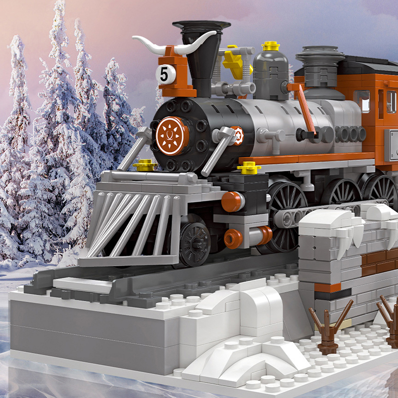JIESTAR 59009 West Train Creator Expert Building Blocks 853± pcs Bricks Toys Model From China