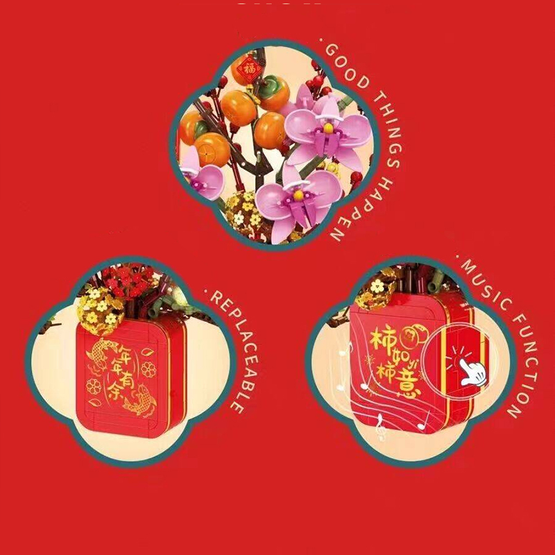 SEMBO 605028 Persimmon Yuyi Yuanxiao flower Chinese Culture Creator
