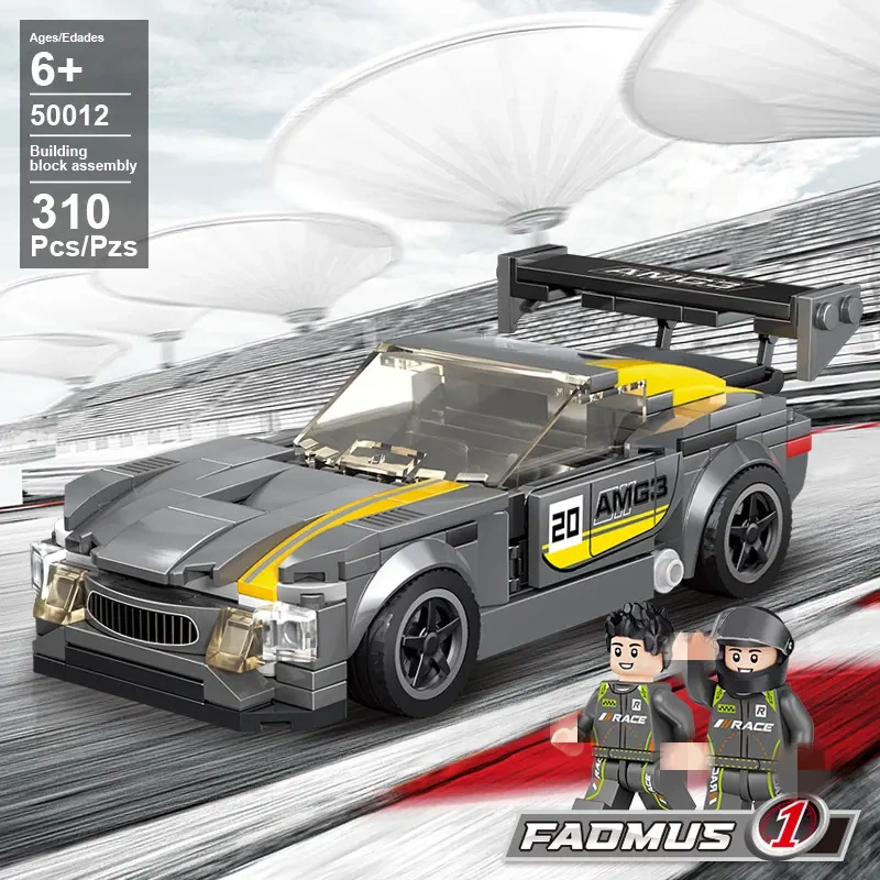 POGO 8-Wide Building Block Car Series Technic