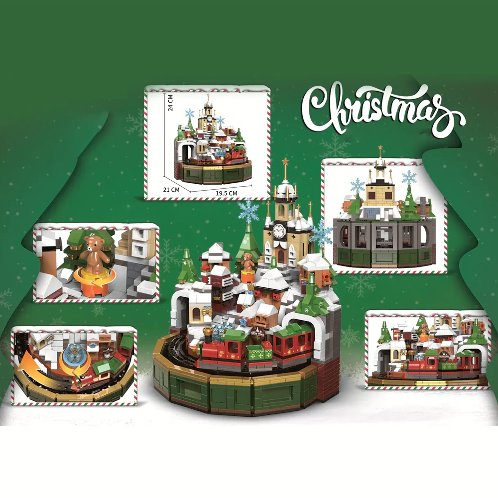 XINGBAO XB-18020 Christmas Castle Music Box Christmas