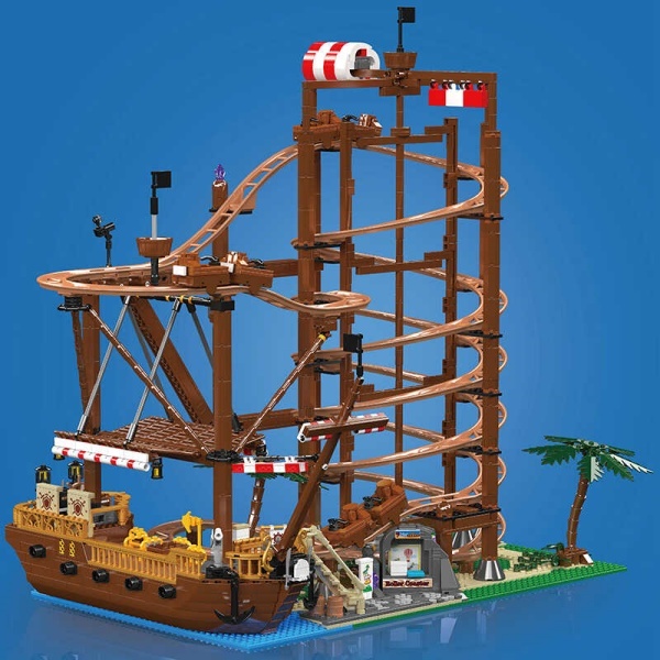 [With Motor] MouldKing 11013 Double Helix Roller Coaster Creator Expert