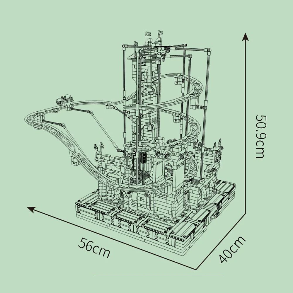 MouldKing 11023 Castle Roller Coaster Creator Expert