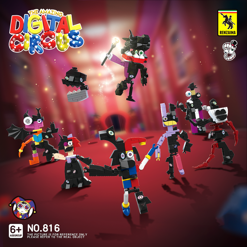 QUANGUAN 816 The Amazing Digital Circus Jax figures Movie & Game