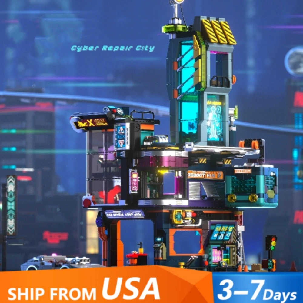 [Pre-sale] Iambrick 40104 Cyber Repair City Modular Buildings US Warehouse Express