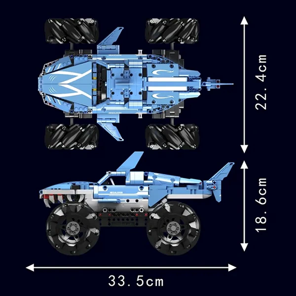 [With Motor] MouldKing 18032 Monster Truck Megalodon Technic