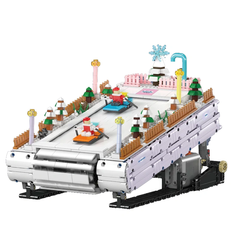 [With Motor] MouldKing 10158 Ski Resort Modular Buildings