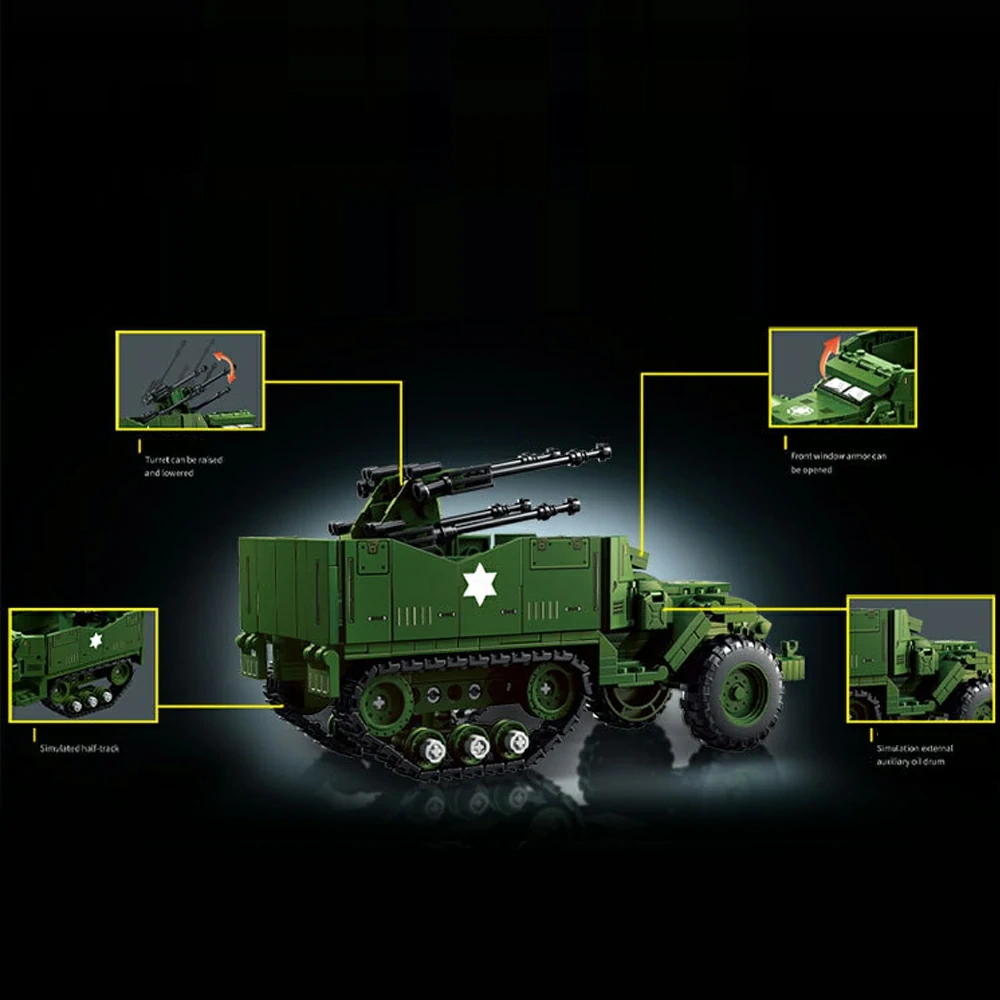 Leyi 66080 M16 MULTIPLE GUN MOTOR CARRIAGE Military