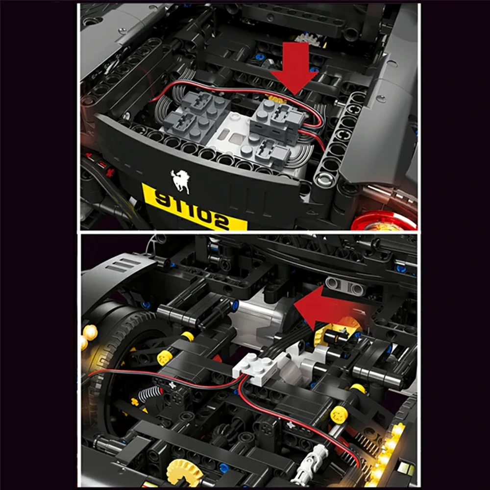JIESTAR 91102 F12 Super Sport Black Racing Car Technic