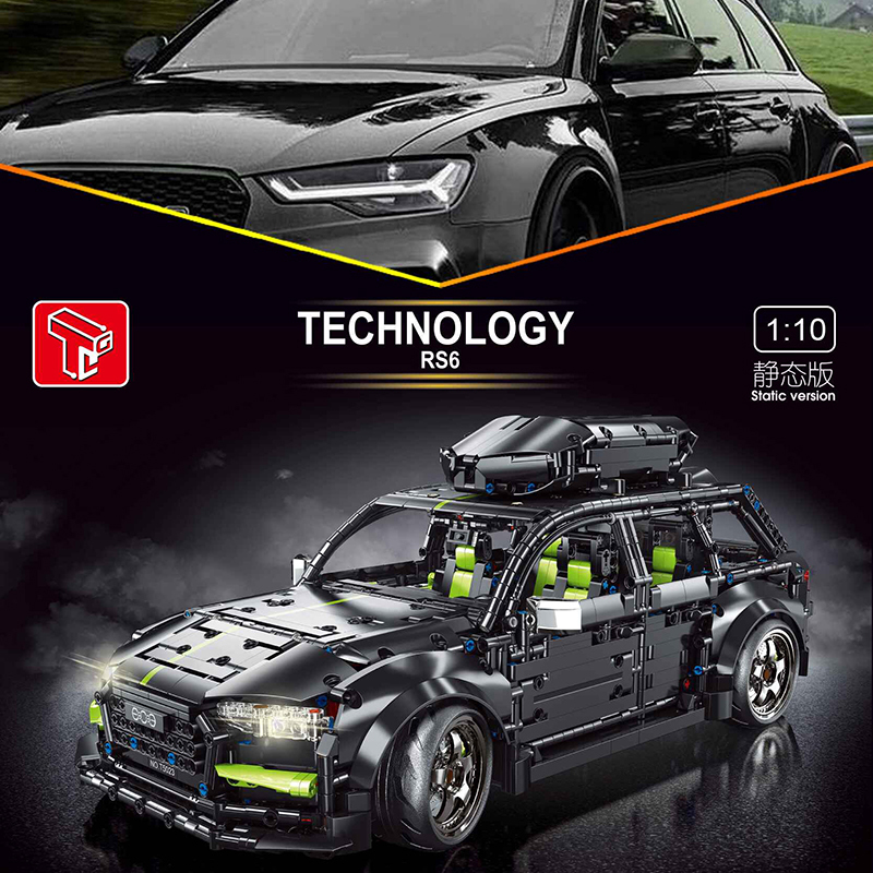 TaiGaoLe T5023 MOC "Audi" RS6 Avant Scale 1:10 static version Model Building Block Bricks 2896PCS without Motor Toys Gifts ship from China