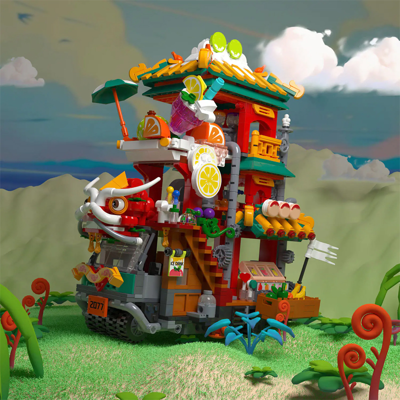 [Mini Micro Bricks] ZHEGAO 6134 Iced Drink Shop Creator Expert