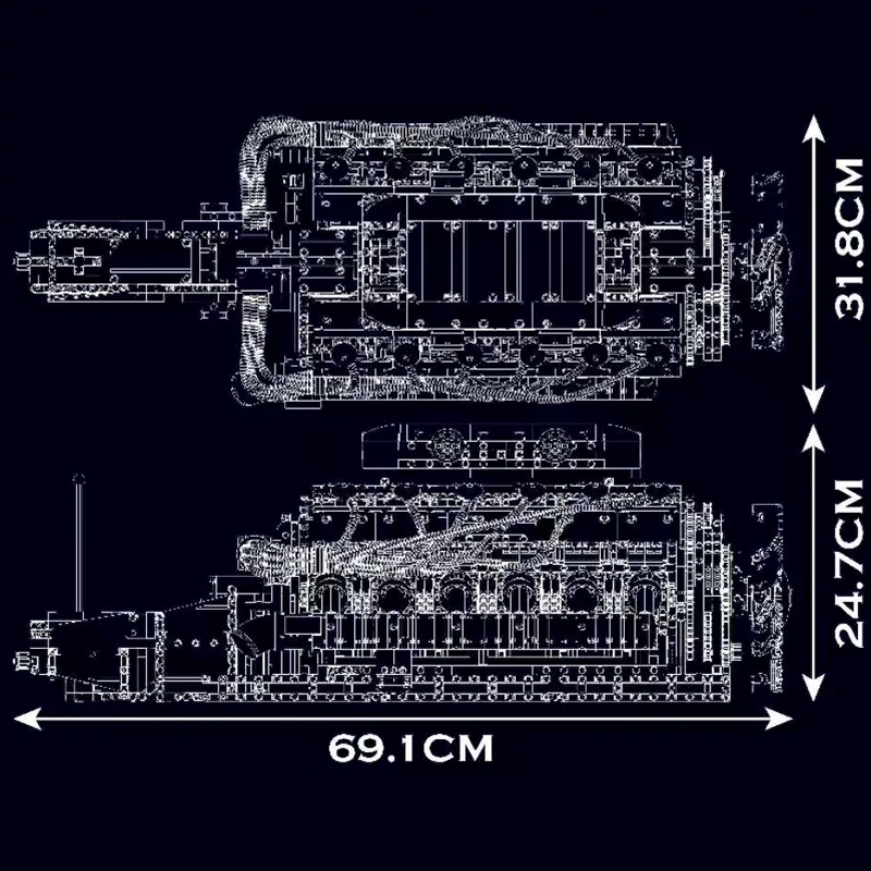 MouldKing 10169 V12 ENGINE Technic