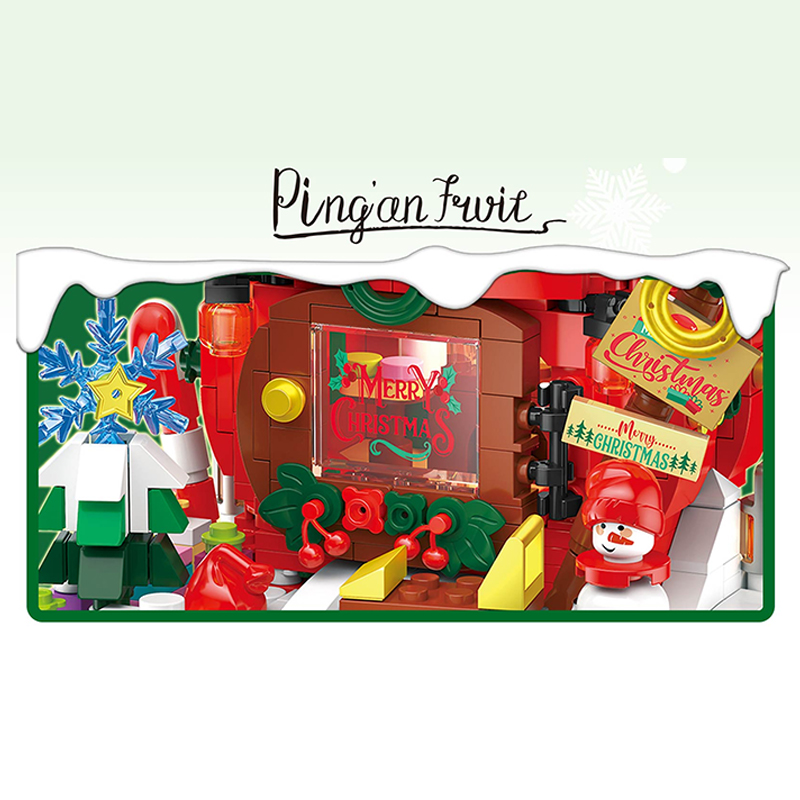 Mini Micro Bricks] ZHEGAO 662024 Gift Box: Christmas House Creator