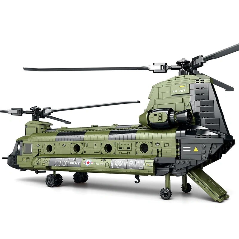 Reobrix 33031 CH-47 Heavy Multi Functional Transport Helicopter Military