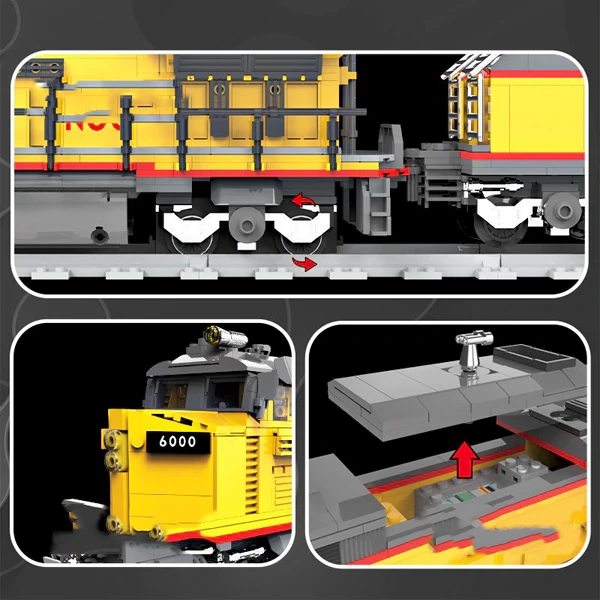 [With Motor] DK 80019 Internal Combustion Train Technic