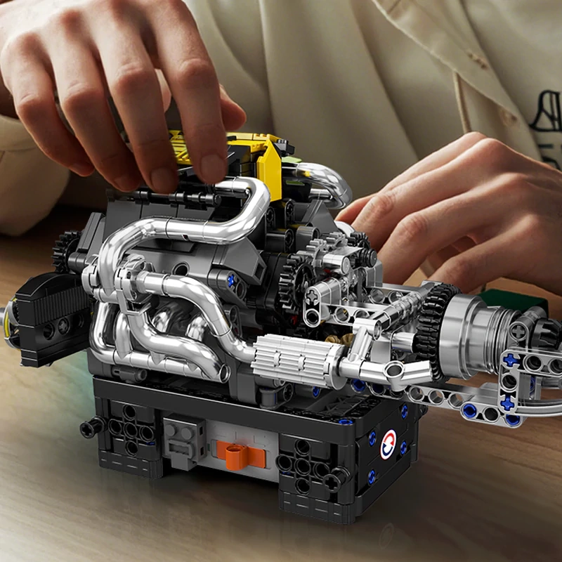 MouldKing 10207 PAG Supercar V12 Engine Technic