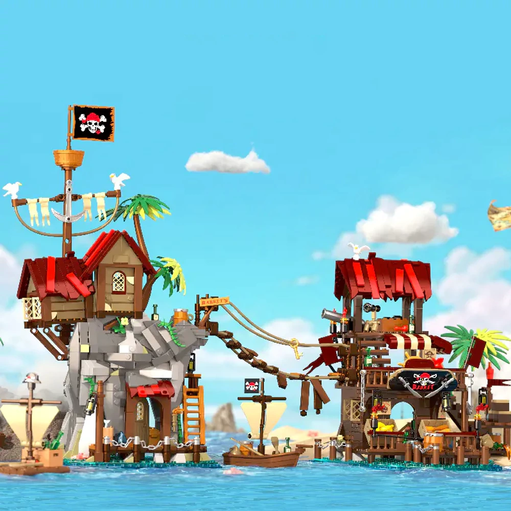 Iambrick 31111 Pirate's Bay Market Historical