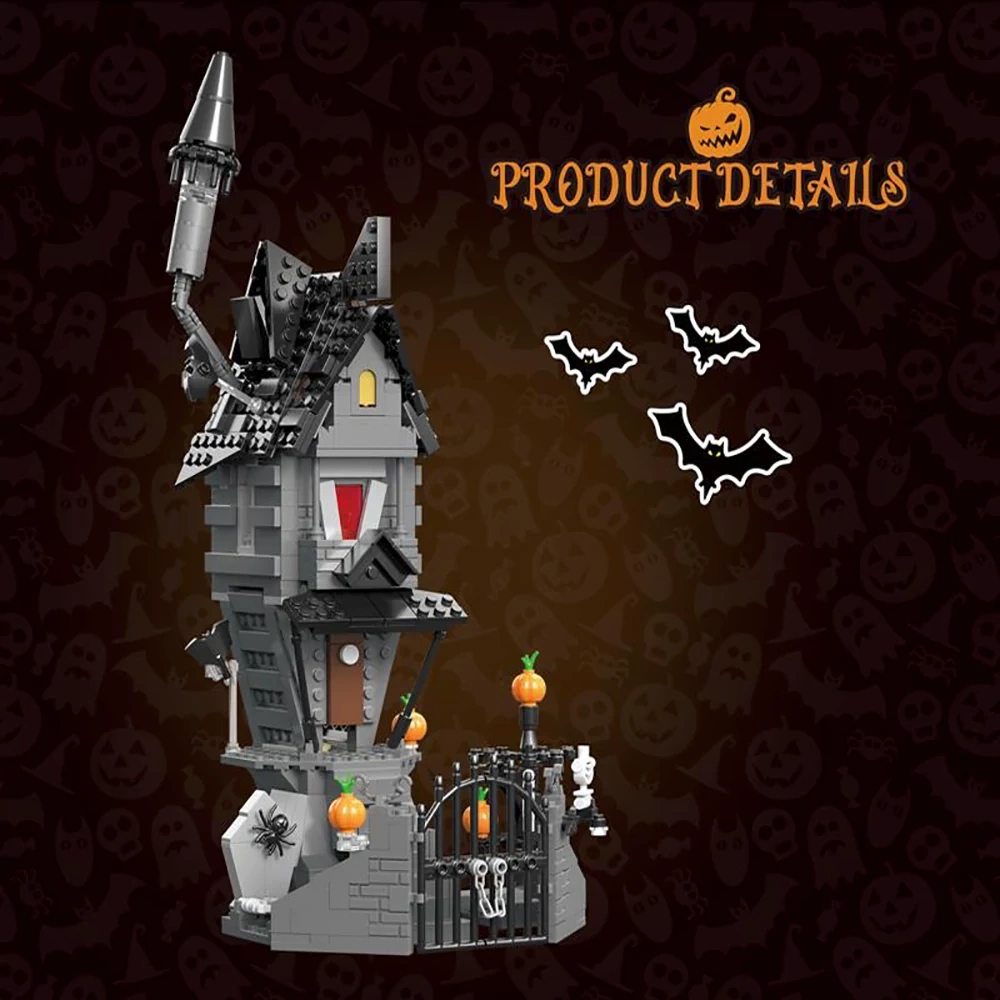 Custom KK20003 The Nightmare Before Halloween Ghost House Castle Halloween Modular Buildings