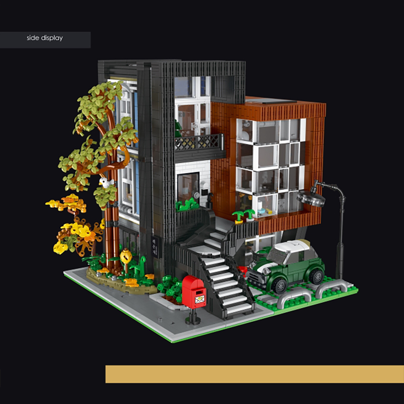 Mork 10205 Modular Buildings Modern villa Building Blocks 9 in 1 3300pcs Bricks Toys Gift from China Delivery.